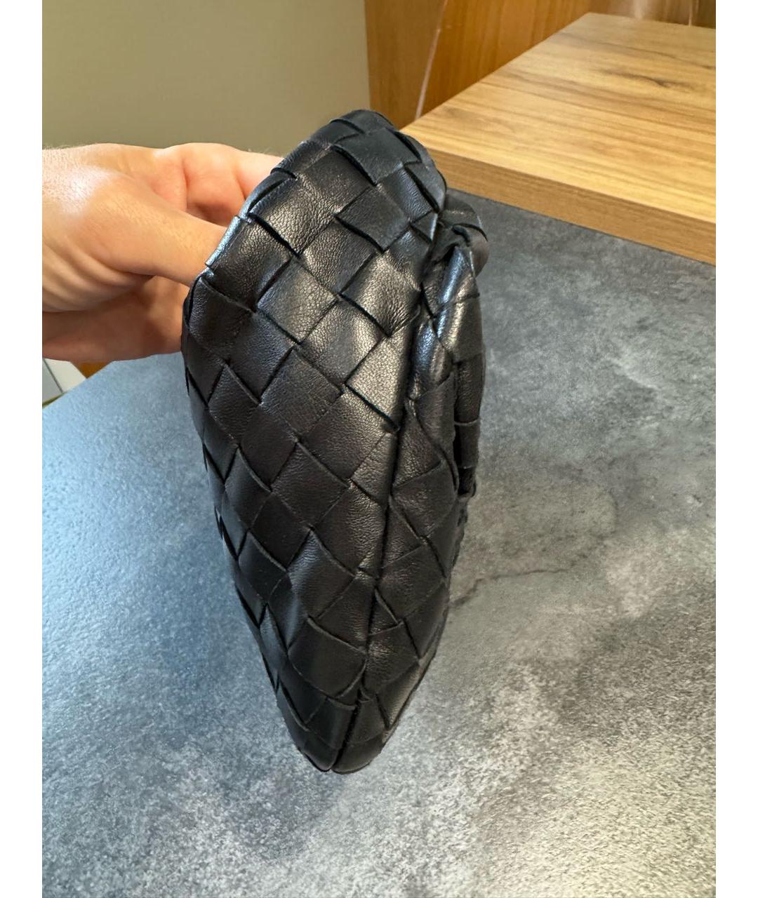 BOTTEGA VENETA Черная кожаная сумка с короткими ручками, фото 2