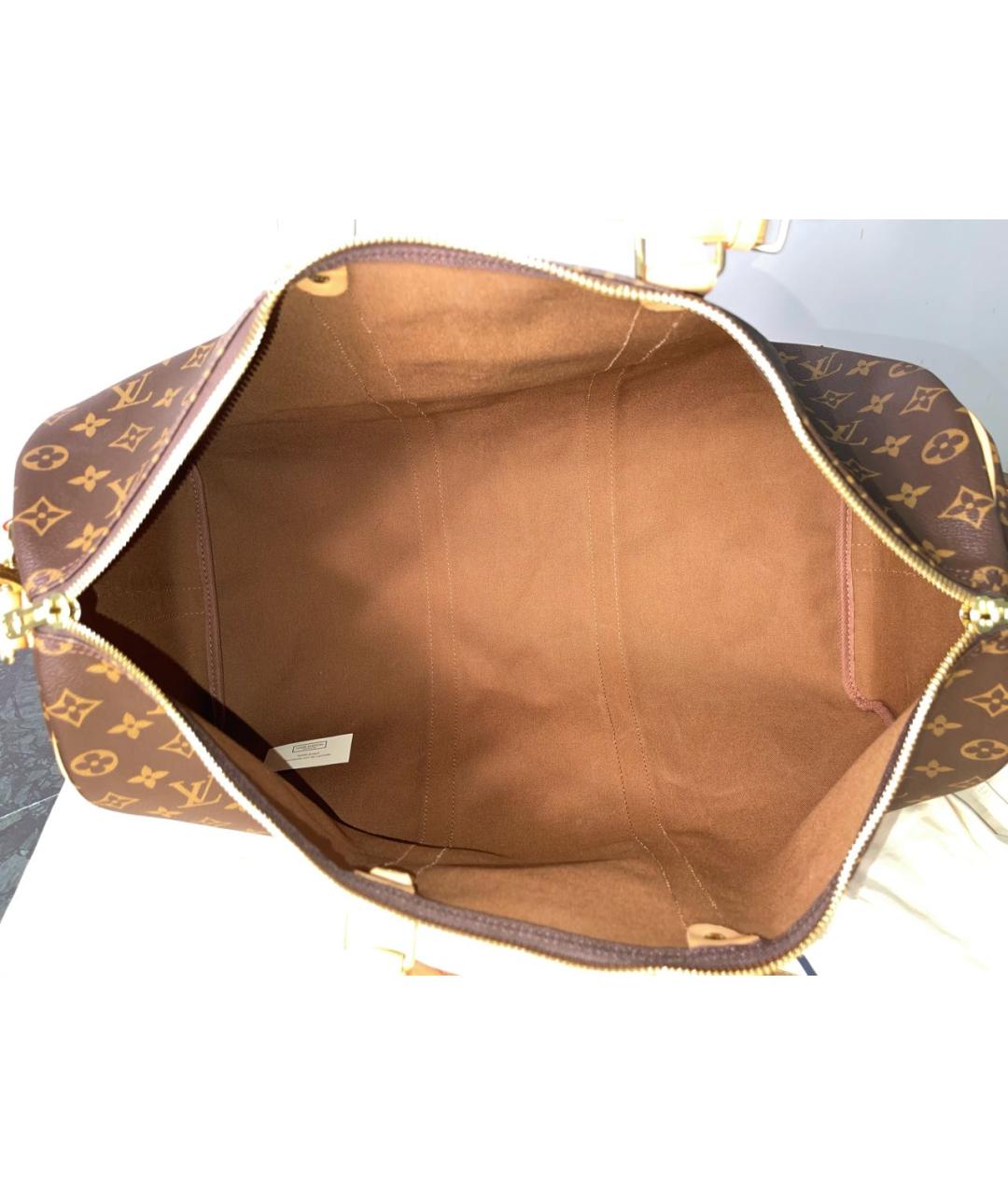 LOUIS VUITTON Коричневая дорожная/спортивная сумка из канвы, фото 3