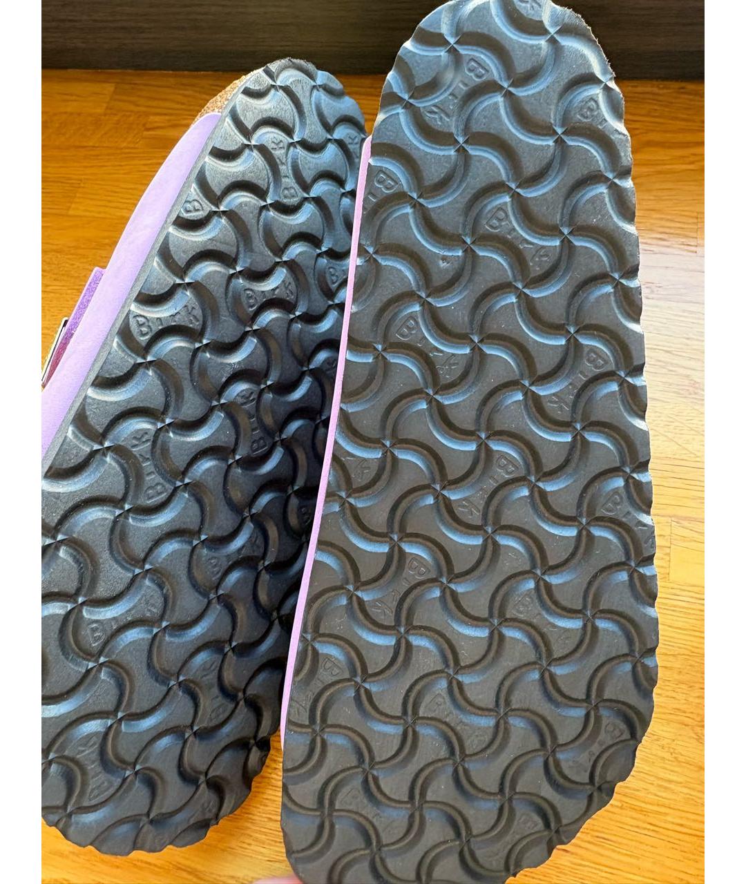 BIRKENSTOCK Фиолетовые нубуковые сандалии, фото 5