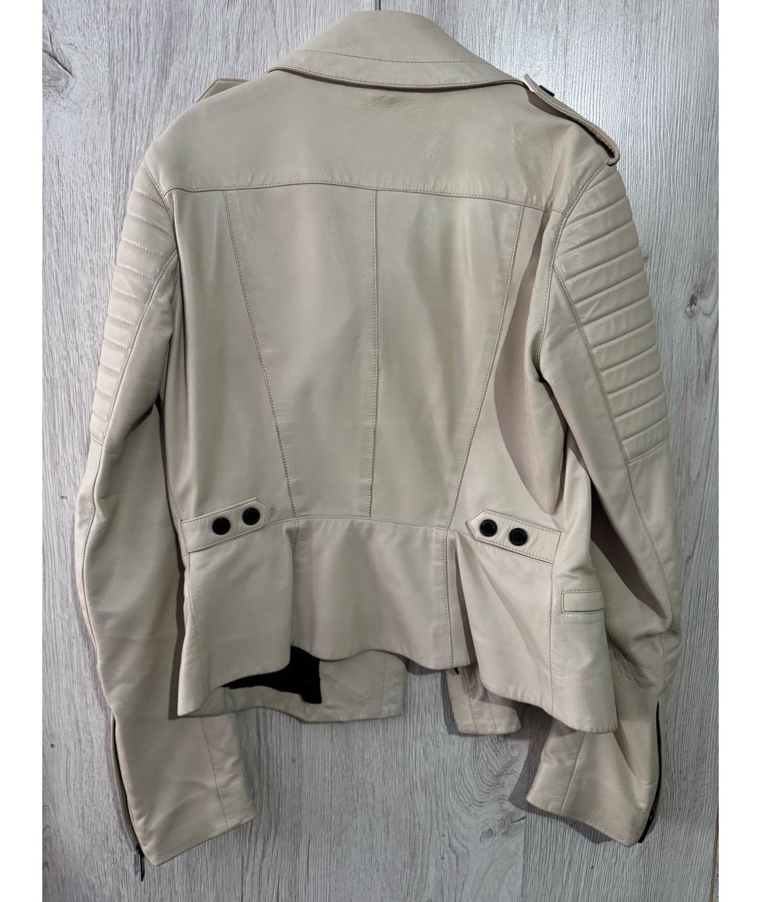 BURBERRY Бежевая кожаная куртка, фото 2