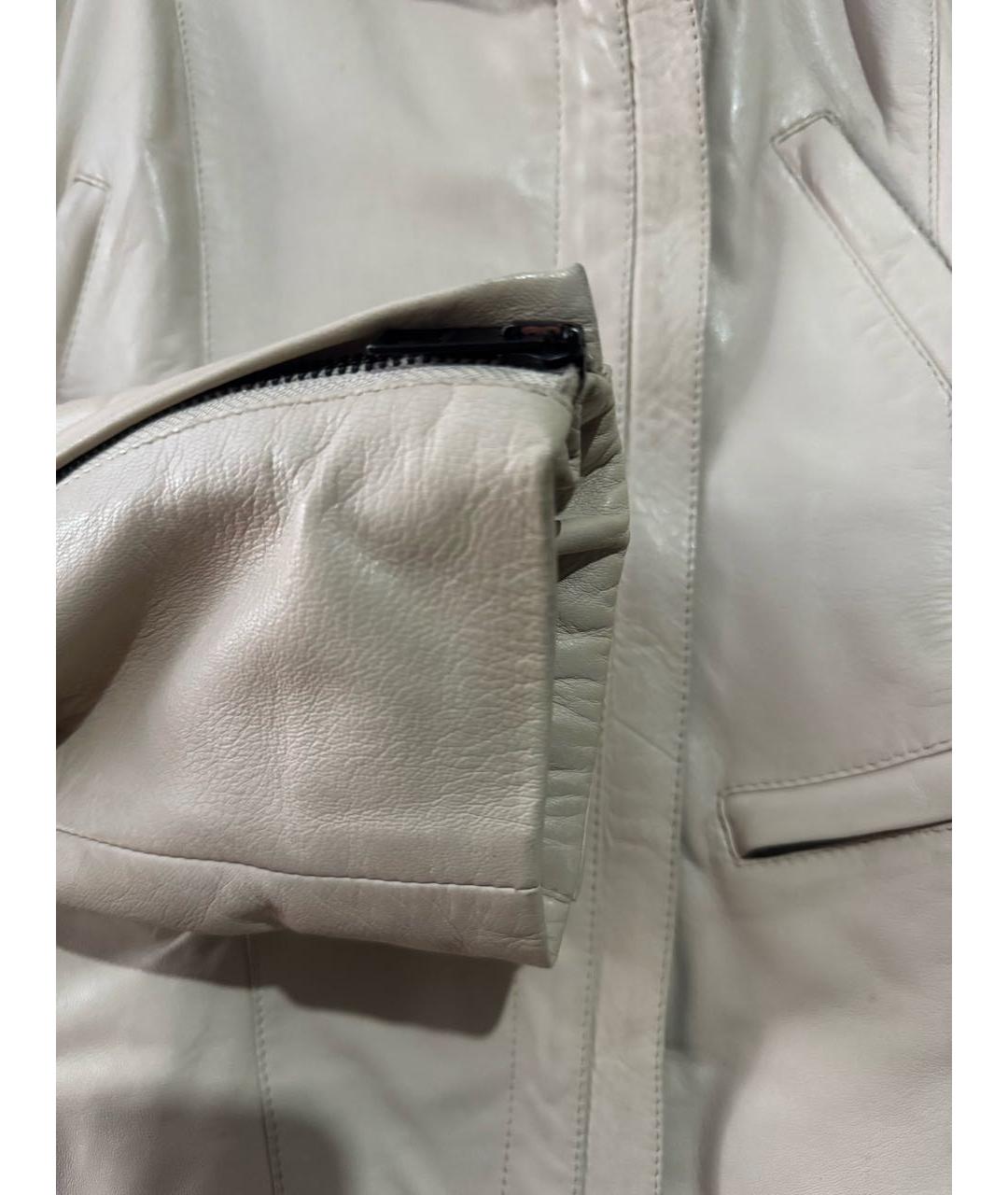 BURBERRY Бежевая кожаная куртка, фото 4