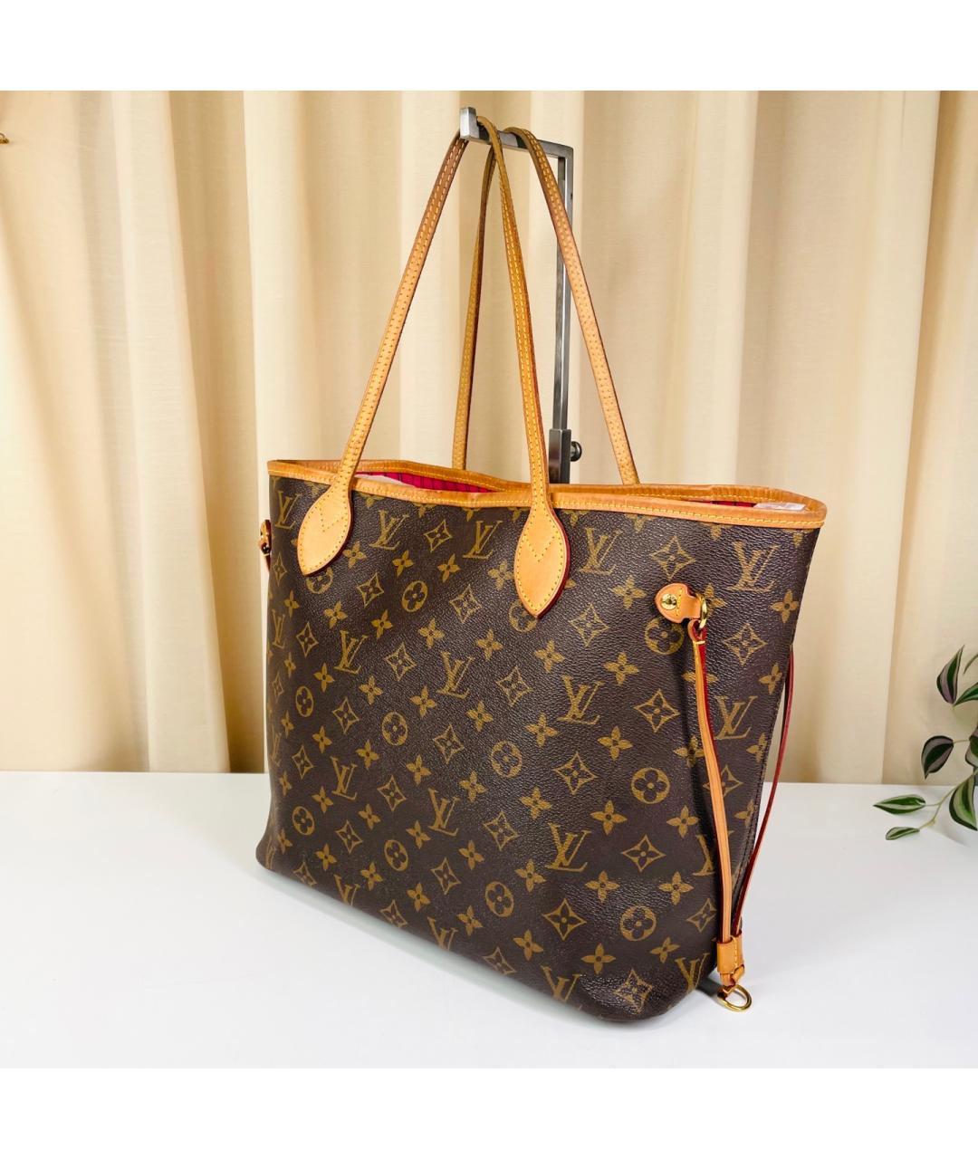 LOUIS VUITTON Коричневая сумка тоут из канвы, фото 5