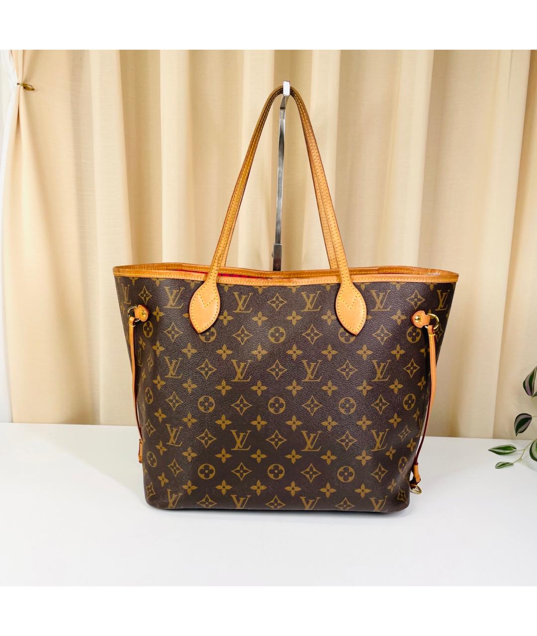 LOUIS VUITTON Коричневая сумка тоут из канвы, фото 3