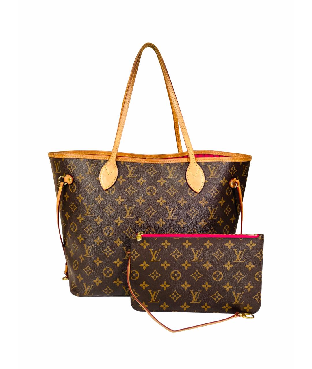 LOUIS VUITTON Коричневая сумка тоут из канвы, фото 1
