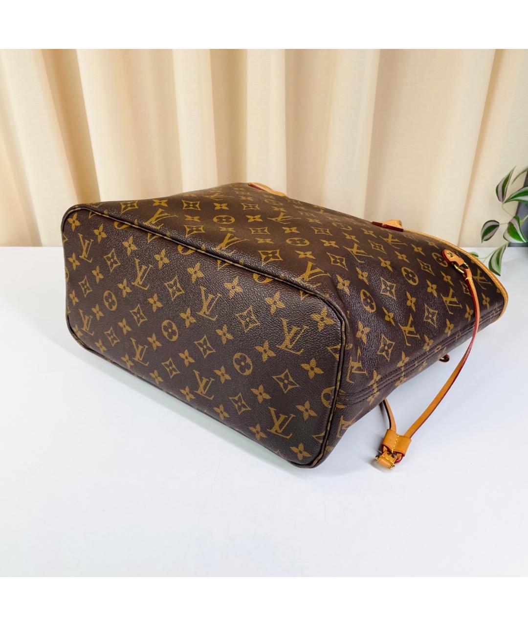 LOUIS VUITTON Коричневая сумка тоут из канвы, фото 7