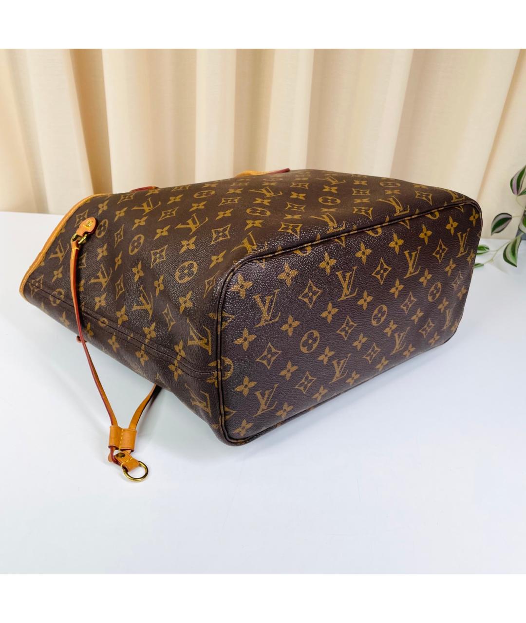 LOUIS VUITTON Коричневая сумка тоут из канвы, фото 6