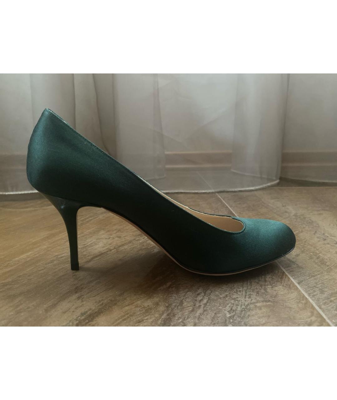 FENDI Зеленые текстильные туфли, фото 7