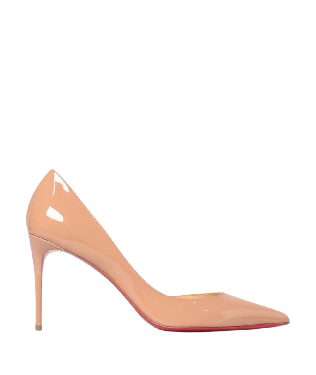 CHRISTIAN LOUBOUTIN Бежевые туфли из лакированной кожи, фото 1