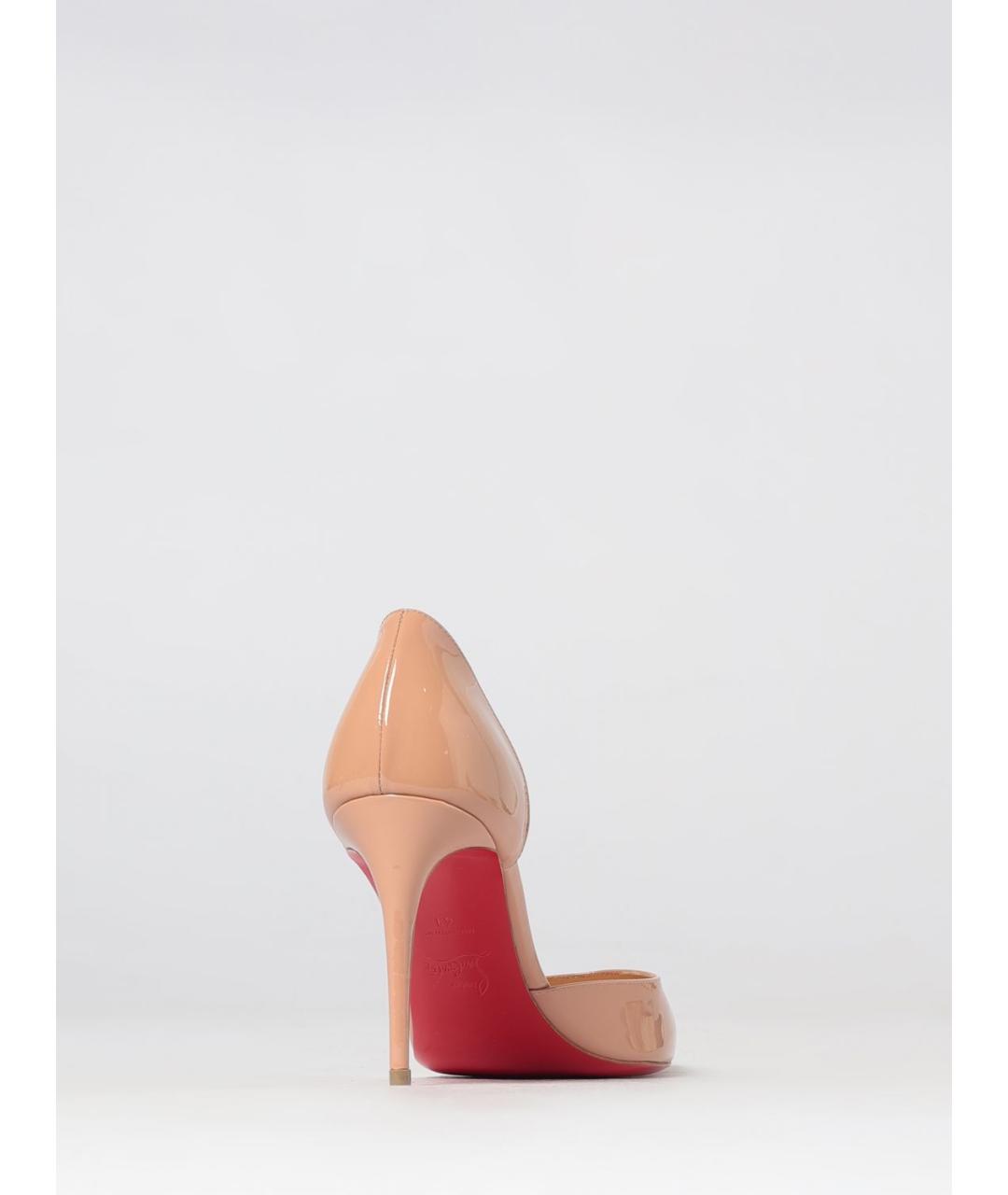 CHRISTIAN LOUBOUTIN Бежевые туфли из лакированной кожи, фото 3