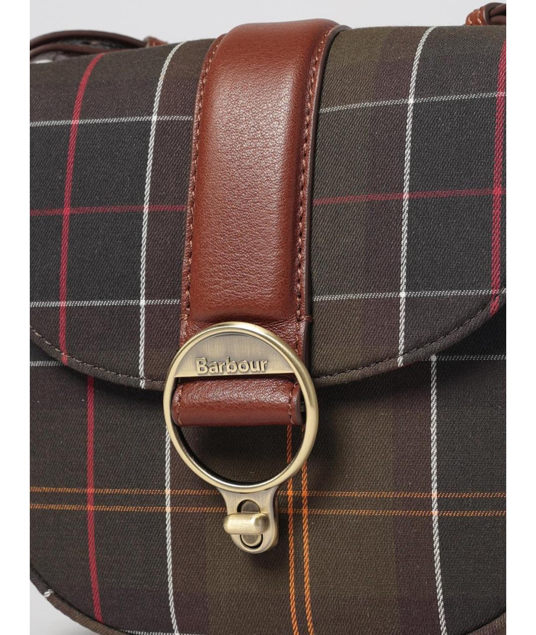 BARBOUR Зеленая хлопковая сумка на плечо, фото 3