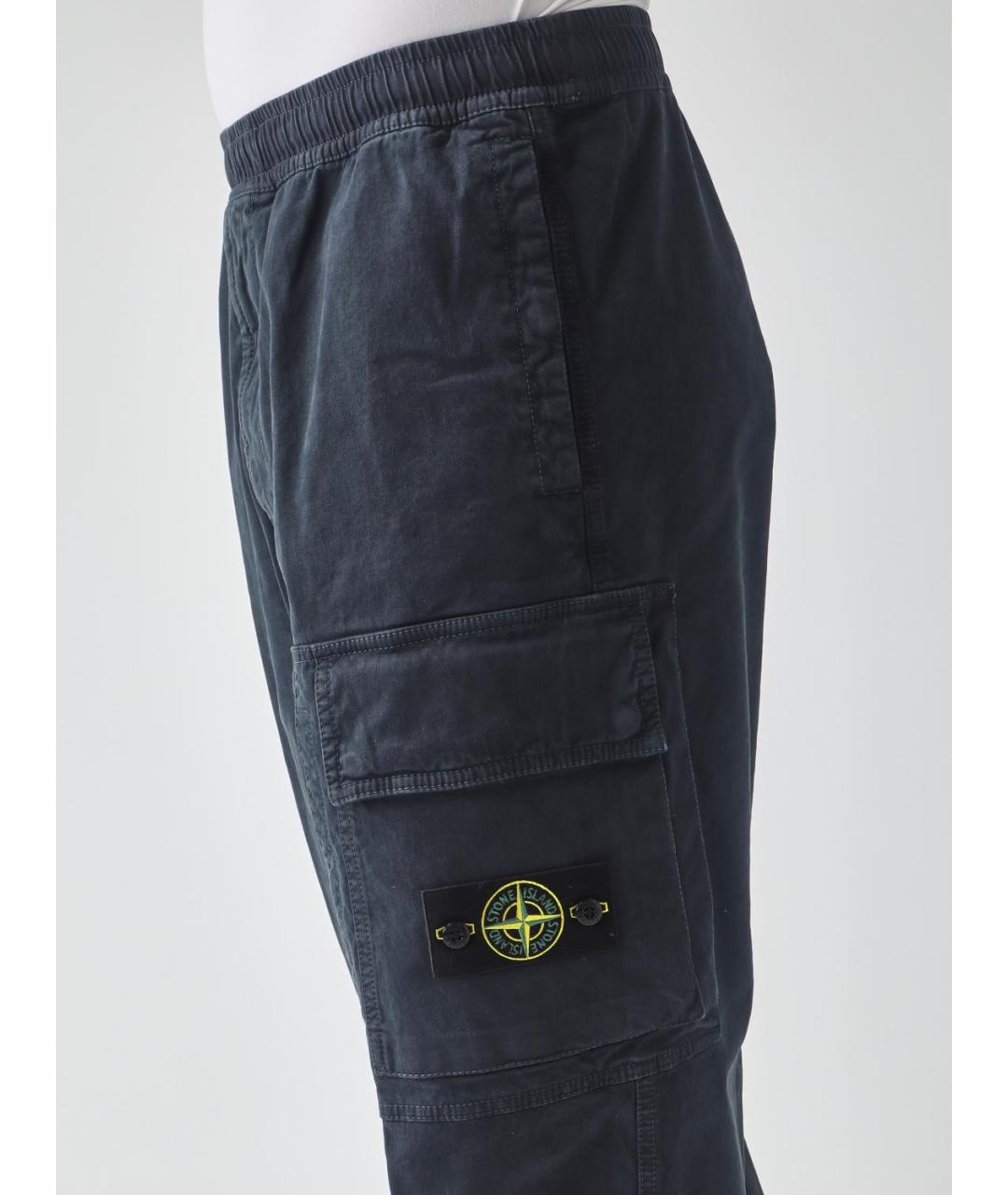 STONE ISLAND Синие повседневные брюки, фото 3