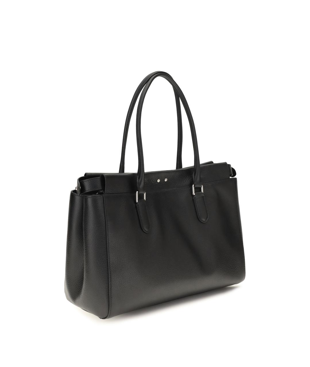 FENDI Черная кожаная сумка тоут, фото 3