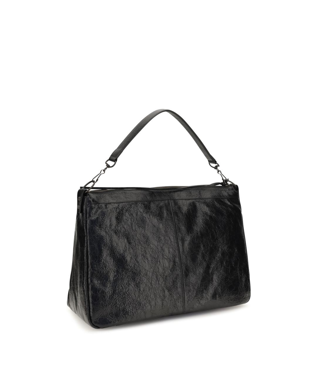 BALENCIAGA Черная кожаная сумка на плечо, фото 3