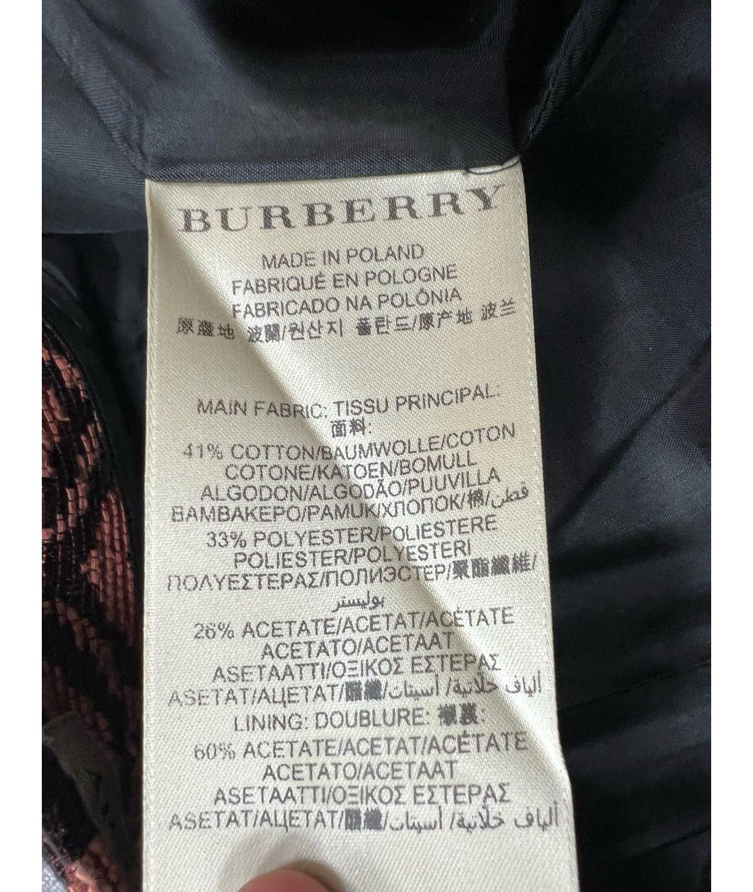 BURBERRY Мульти хлопковые шорты, фото 4