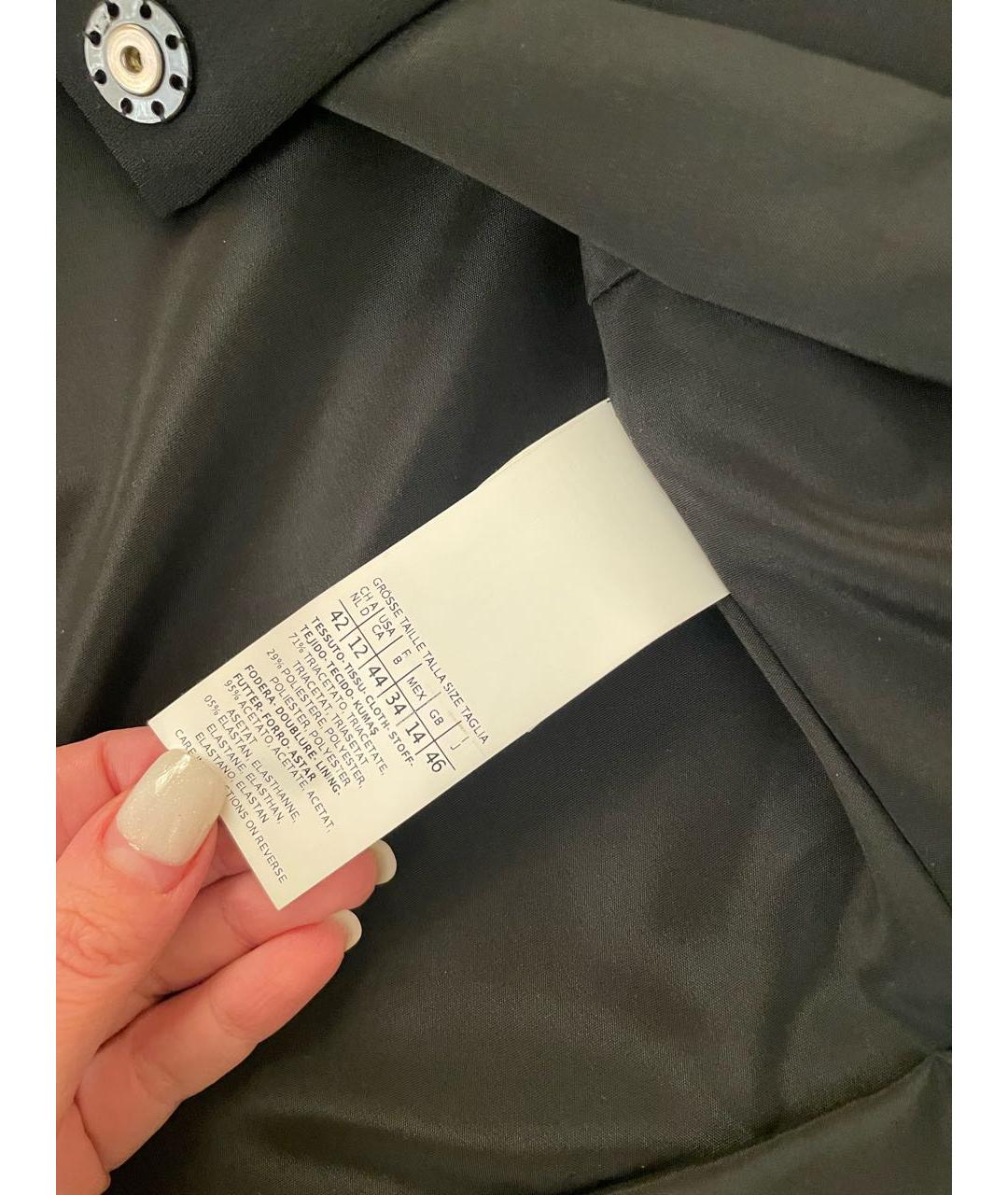 MAX MARA Черный ацетатный костюм с юбками, фото 5
