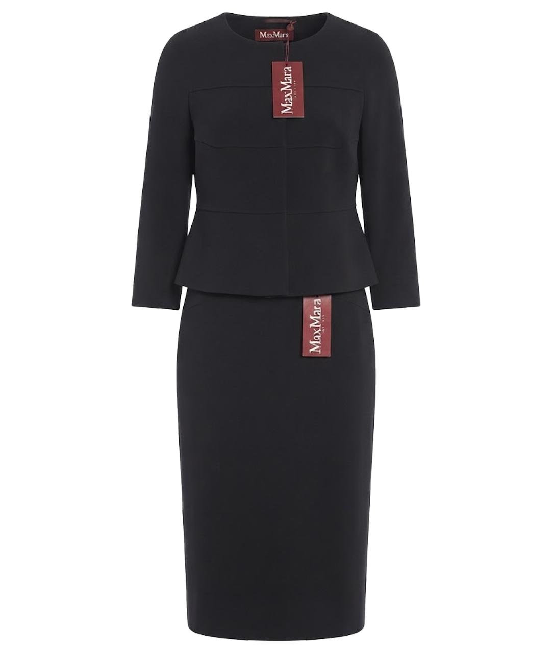 MAX MARA Черный ацетатный костюм с юбками, фото 1