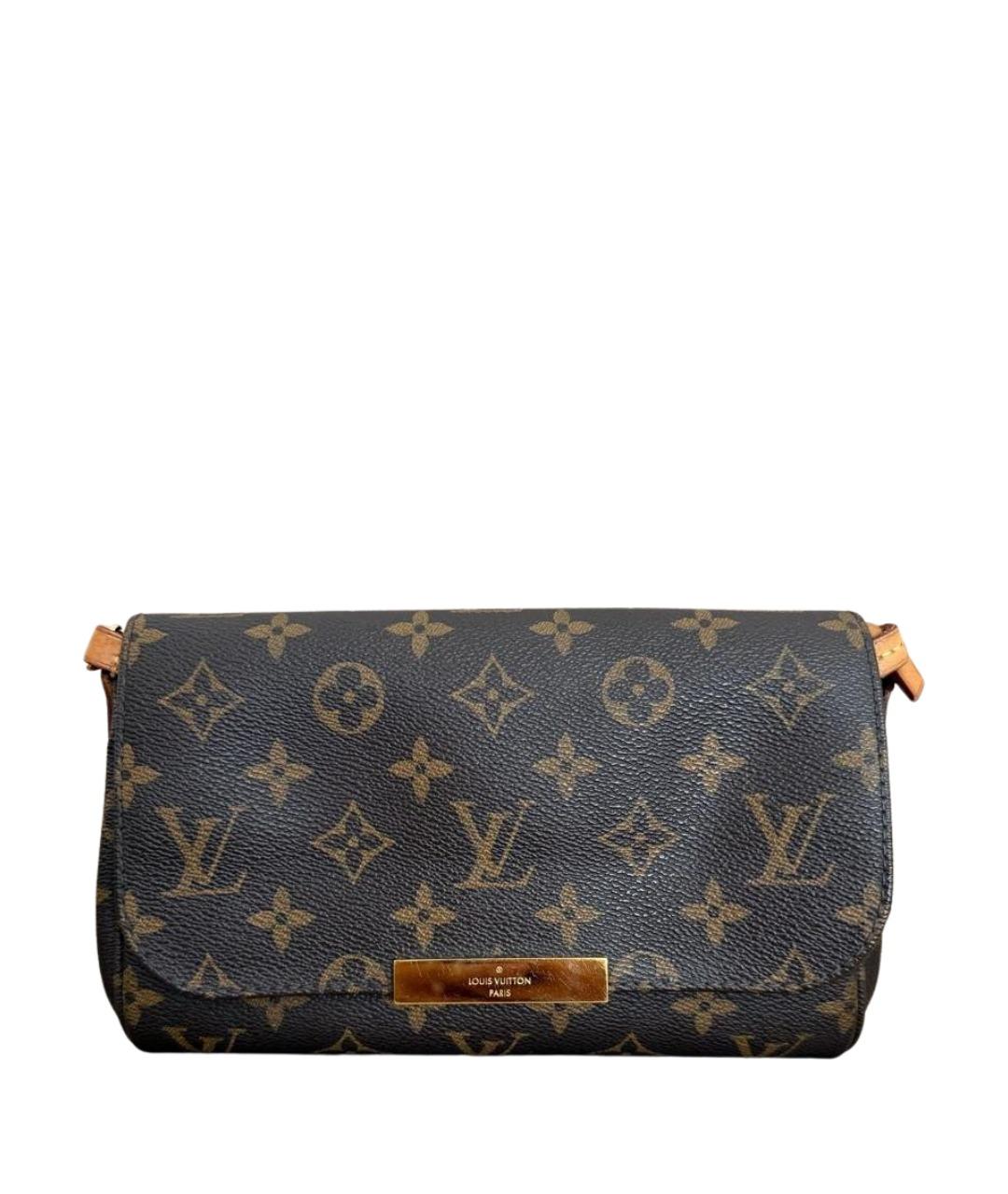 LOUIS VUITTON Коричневая кожаная сумка через плечо, фото 1