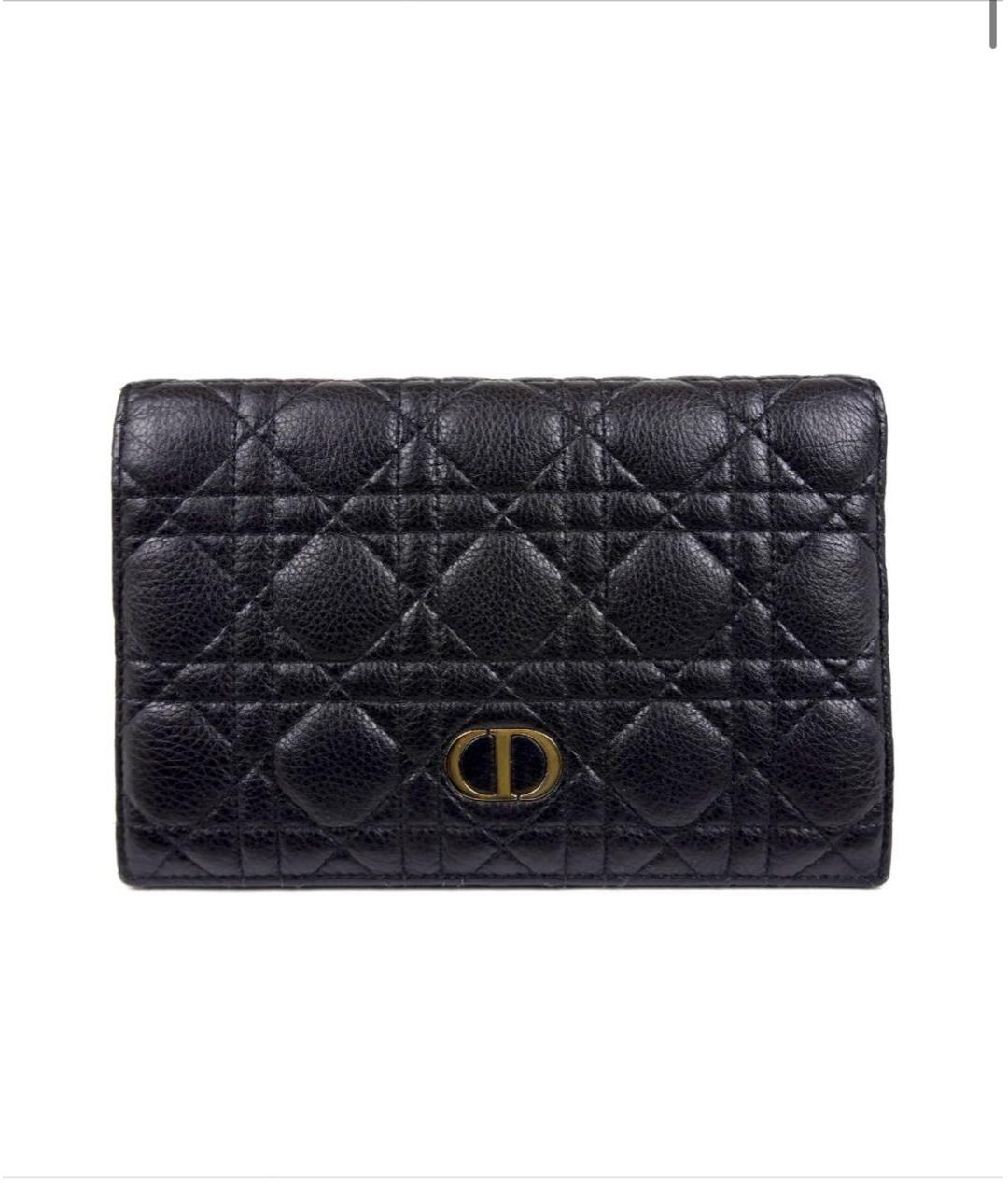 CHRISTIAN DIOR Черный кожаный кошелек, фото 8