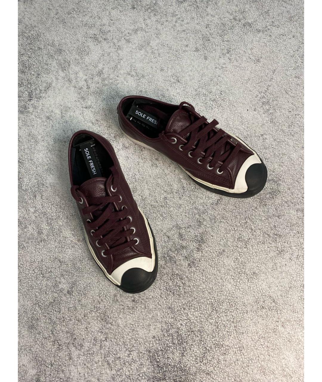 CONVERSE Бордовые кожаные кеды, фото 3