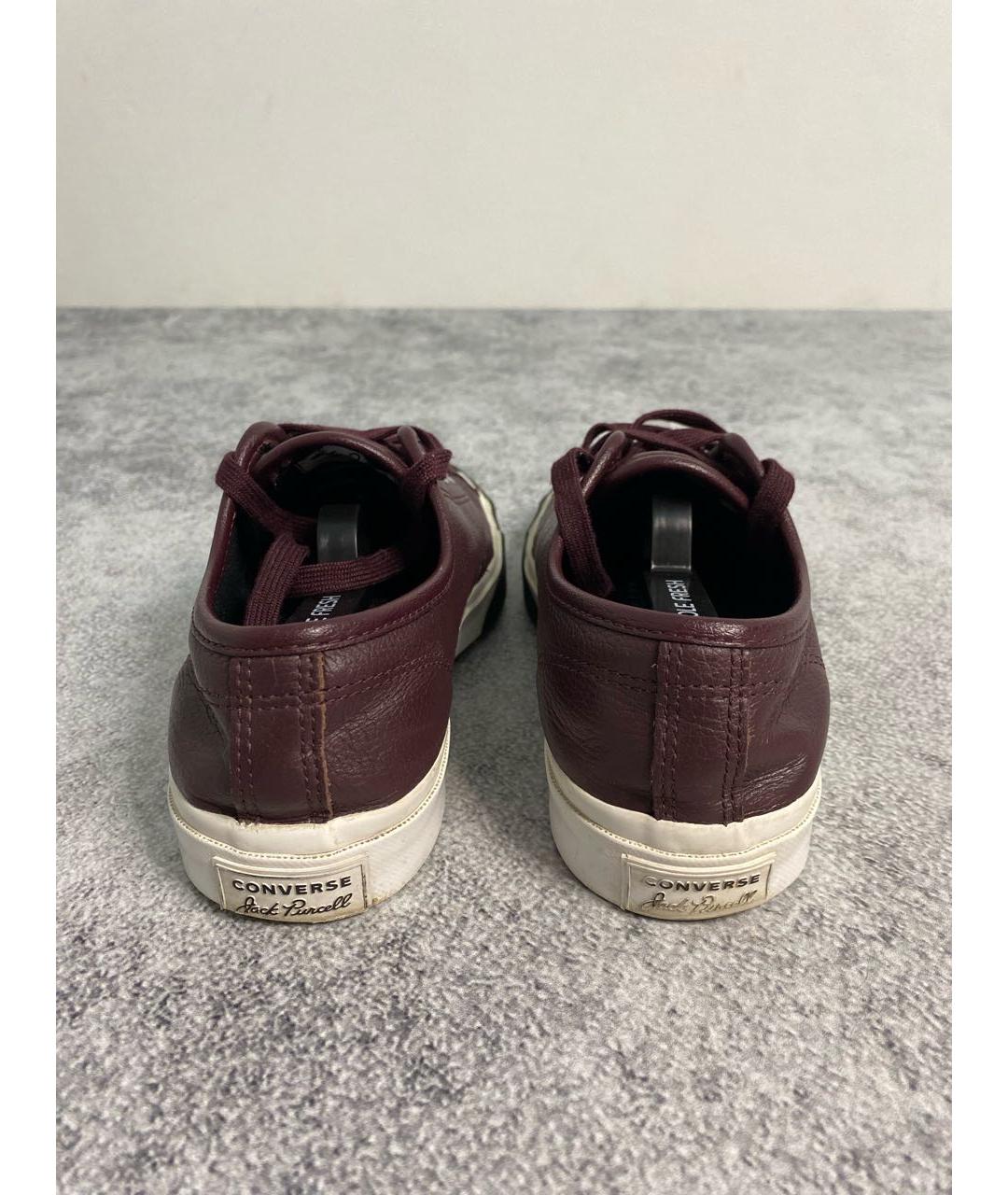 CONVERSE Бордовые кожаные кеды, фото 4