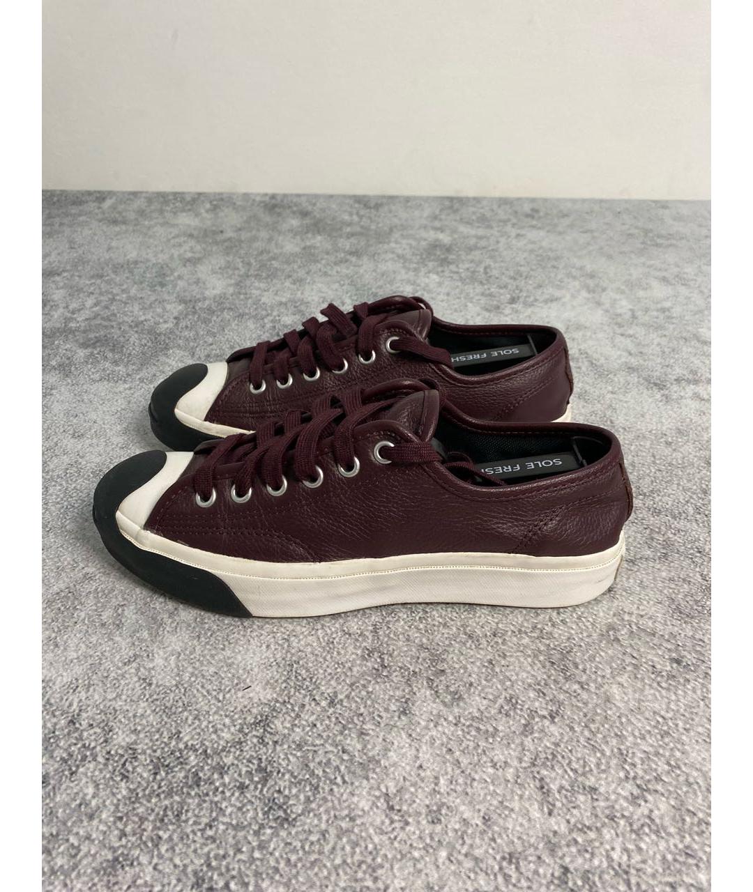 CONVERSE Бордовые кожаные кеды, фото 7