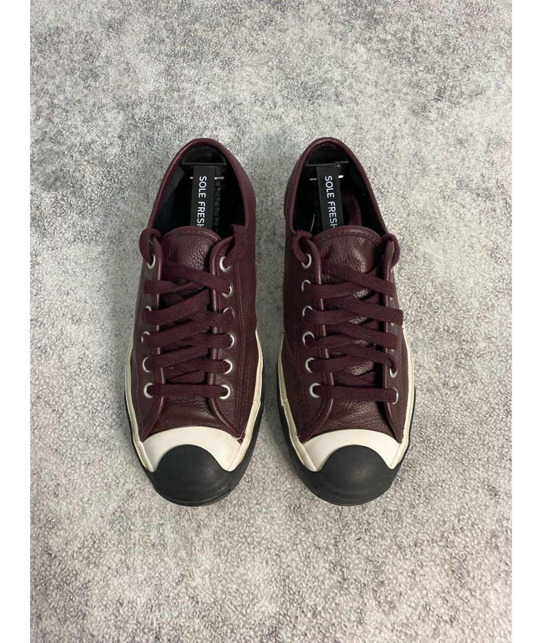 CONVERSE Бордовые кожаные кеды, фото 2