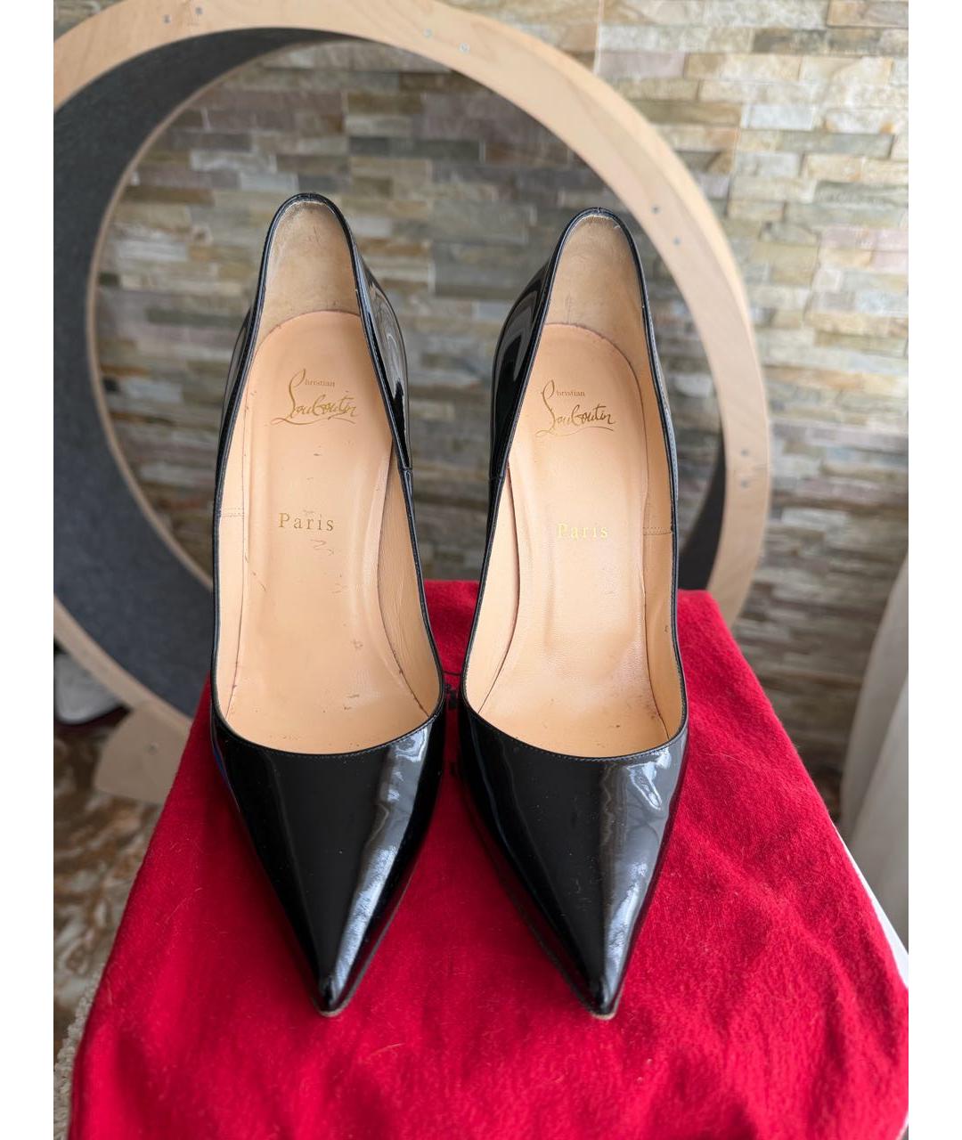 CHRISTIAN LOUBOUTIN Черные туфли из лакированной кожи, фото 2