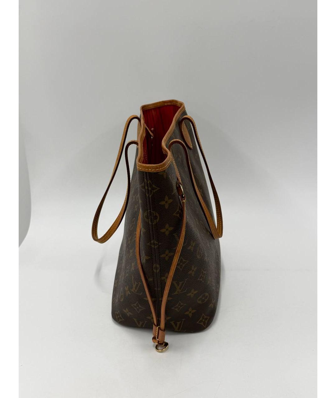 LOUIS VUITTON Коричневая кожаная сумка тоут, фото 2