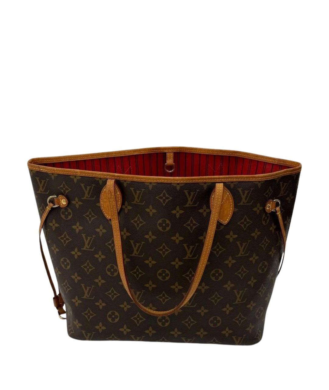 LOUIS VUITTON Коричневая кожаная сумка тоут, фото 1