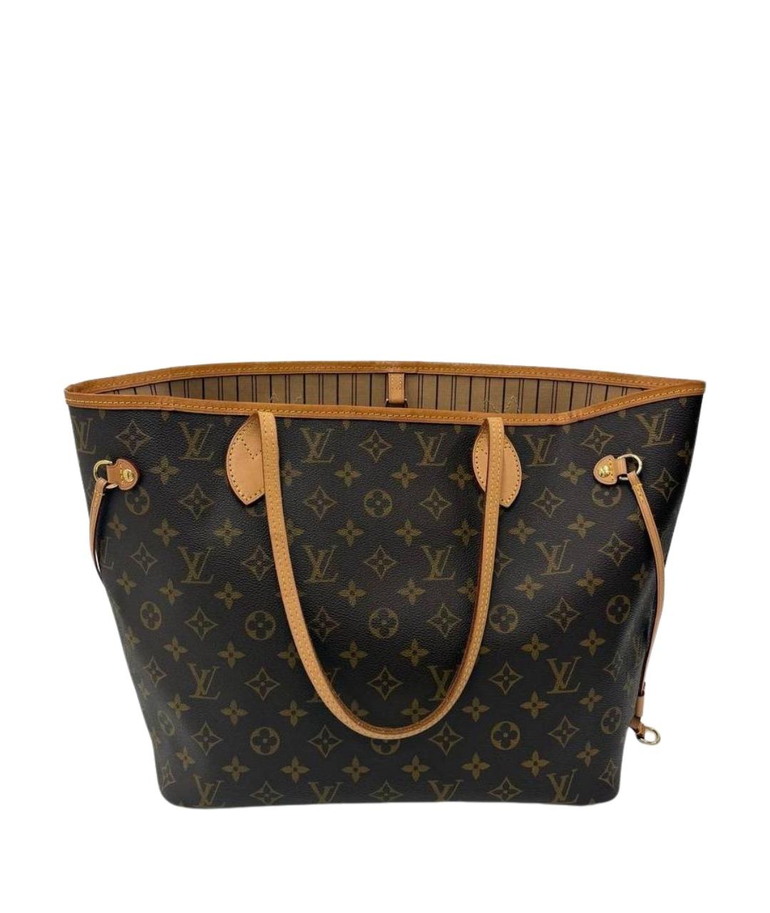 LOUIS VUITTON Коричневая кожаная сумка тоут, фото 1