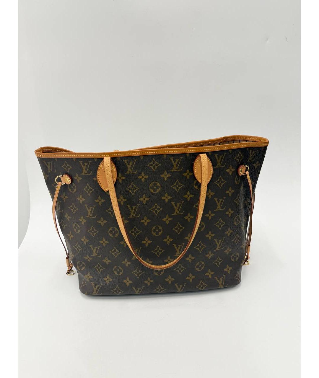LOUIS VUITTON Коричневая кожаная сумка тоут, фото 2