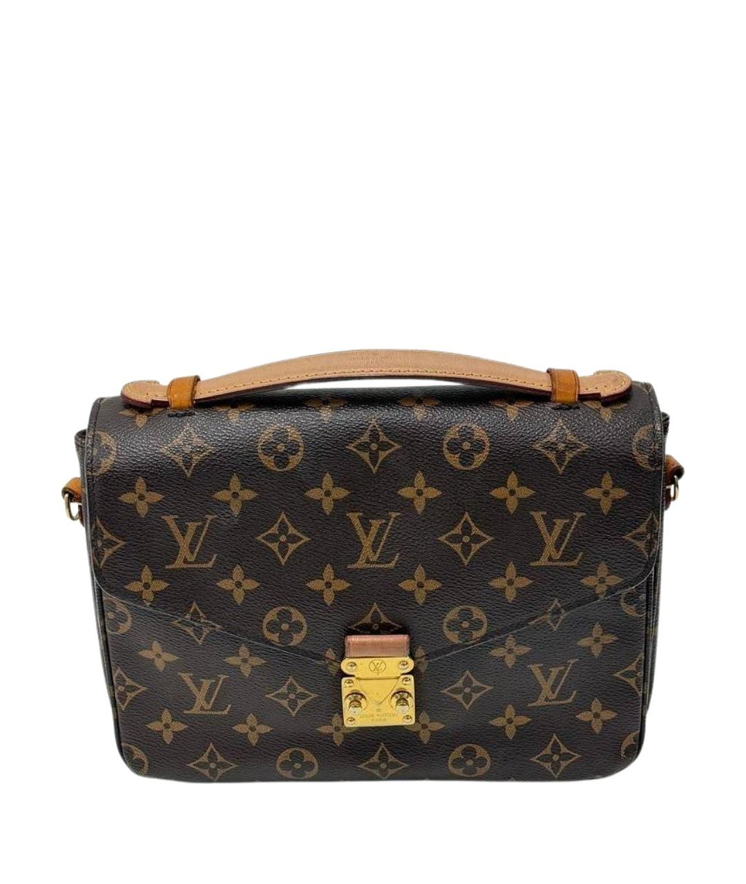 LOUIS VUITTON Коричневая кожаная сумка через плечо, фото 1
