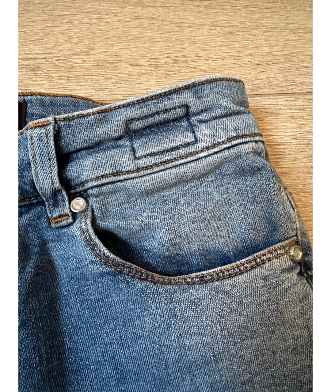 KITON Голубые хлопковые джинсы слим, фото 3