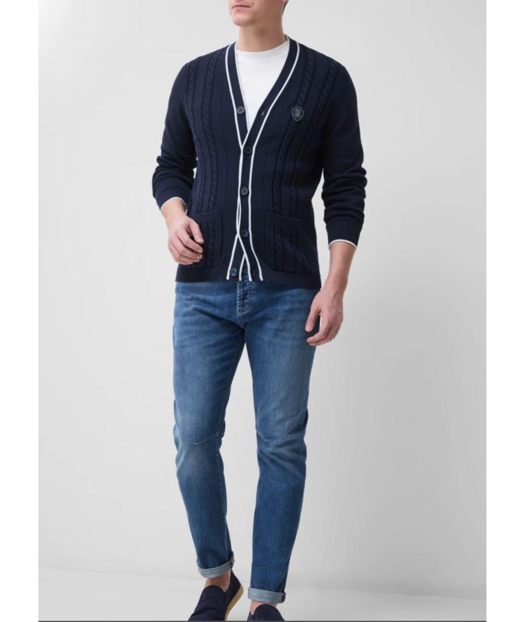 BRUNELLO CUCINELLI Синие хлопко-эластановые джинсы скинни, фото 7