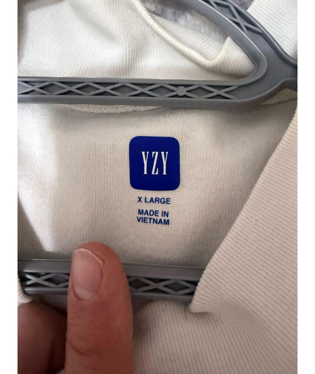 YEEZY Белая хлопковая футболка, фото 3