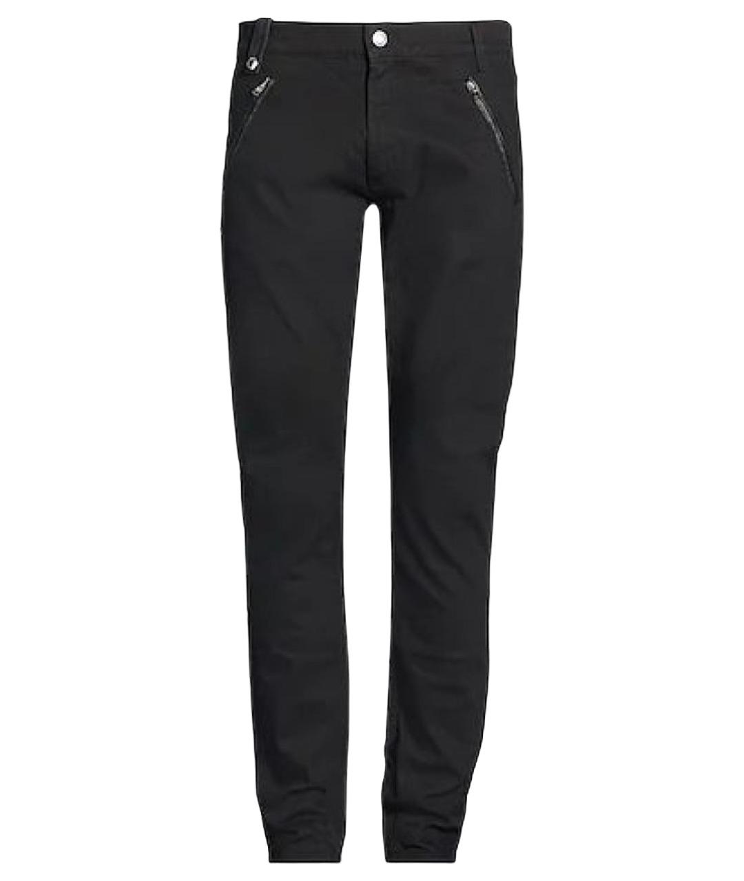 ALEXANDER MCQUEEN Черные хлопковые повседневные брюки, фото 1