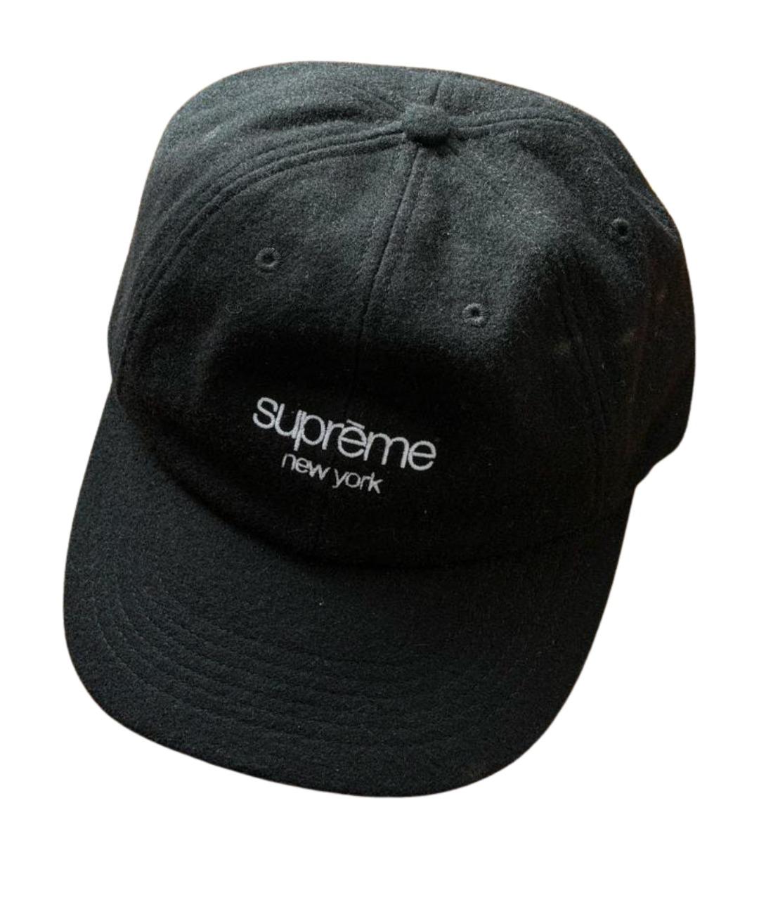 SUPREME Антрацитовая шерстяная кепка/бейсболка, фото 1