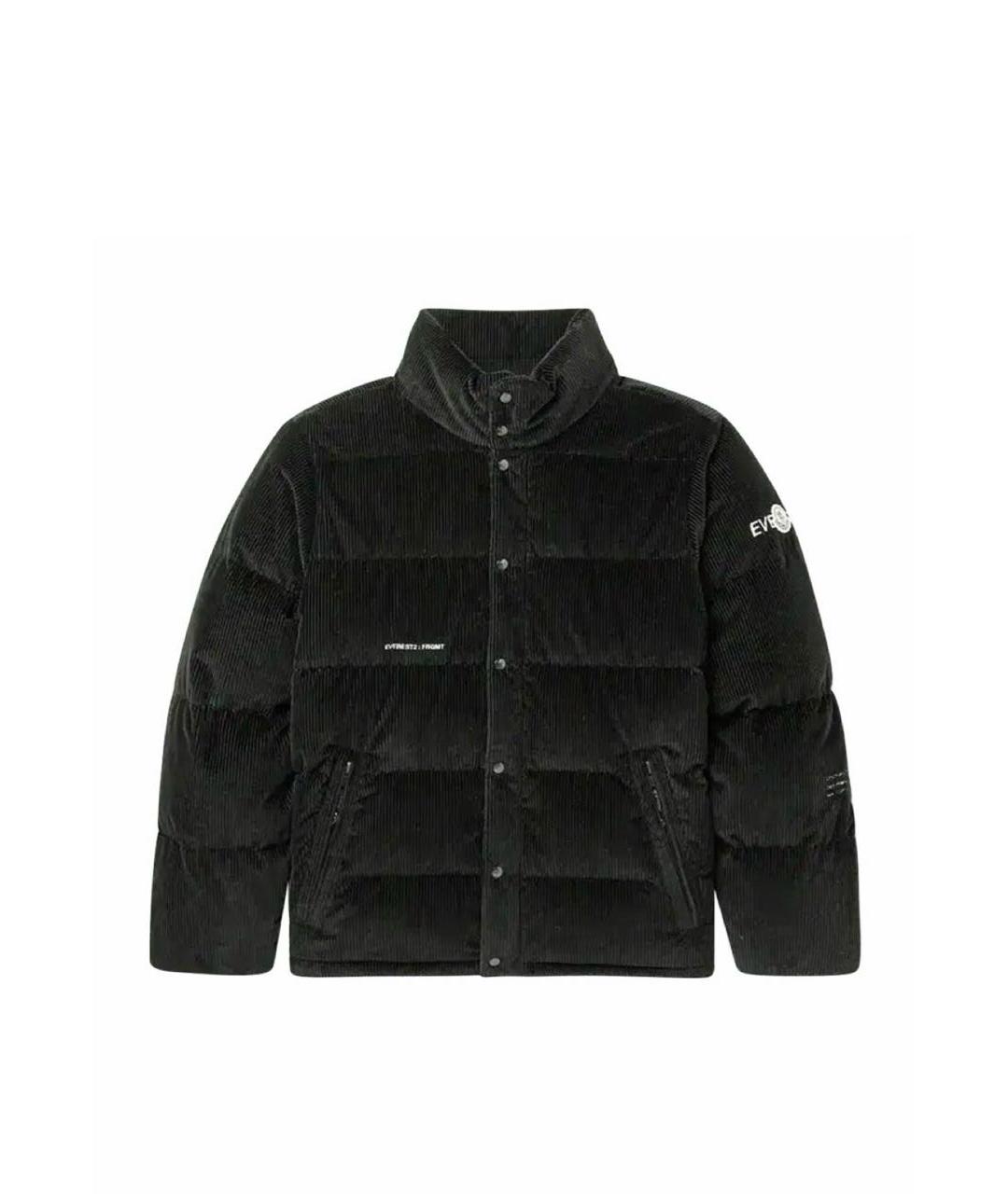 MONCLER Черный велюровый пуховик, фото 5