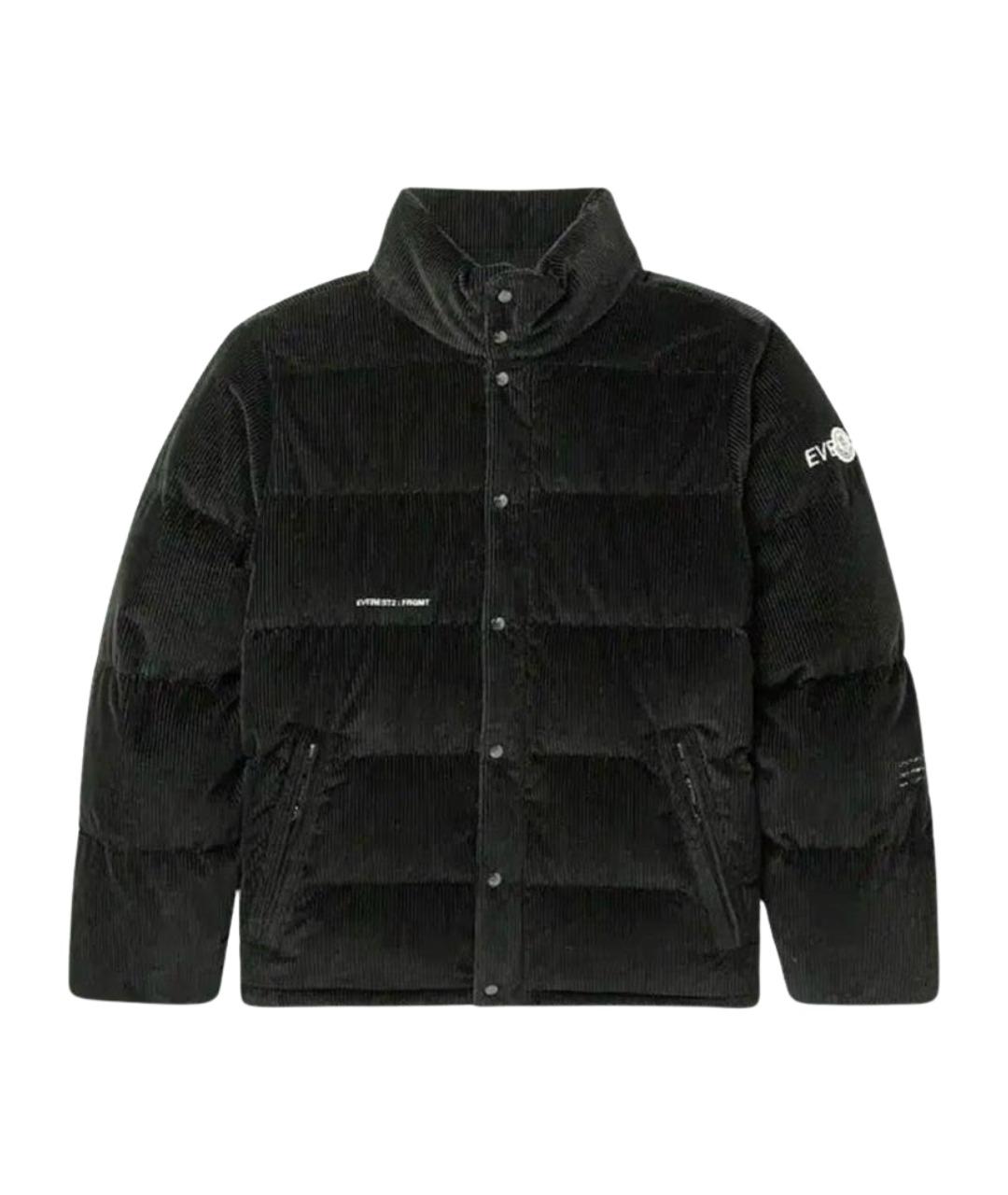 MONCLER Черный велюровый пуховик, фото 1
