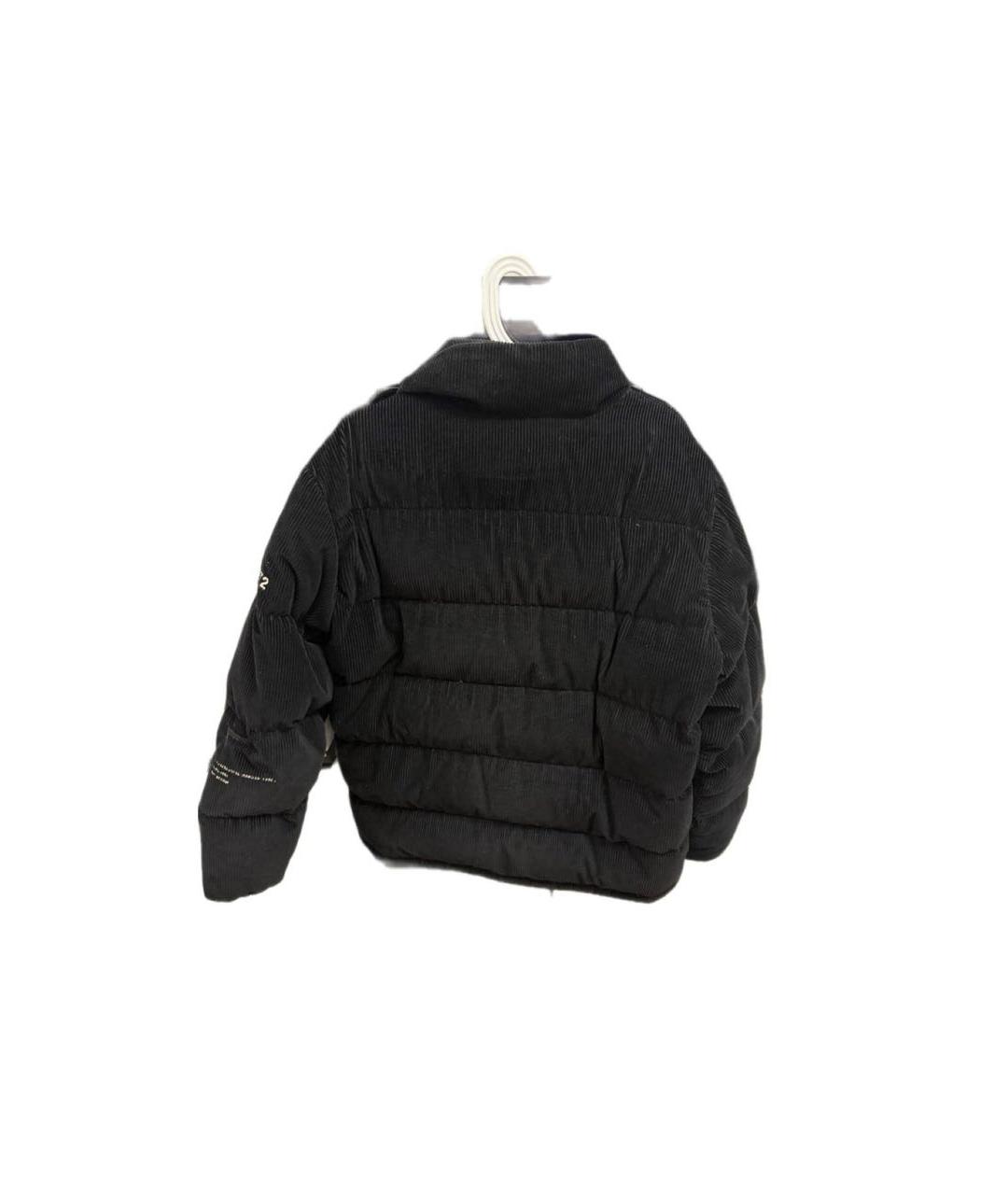 MONCLER Черный велюровый пуховик, фото 2
