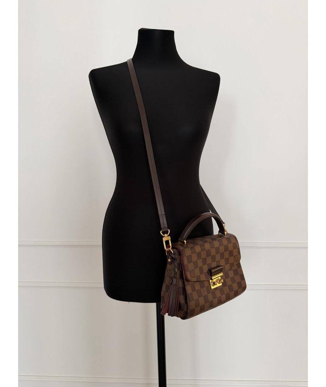 LOUIS VUITTON Коричневая сумка с короткими ручками из канвы, фото 8