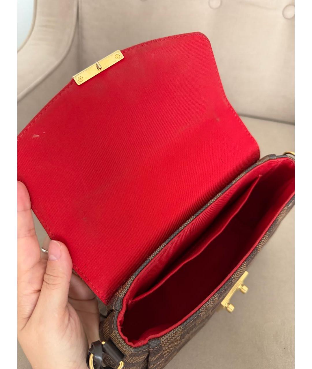 LOUIS VUITTON Коричневая сумка с короткими ручками из канвы, фото 4