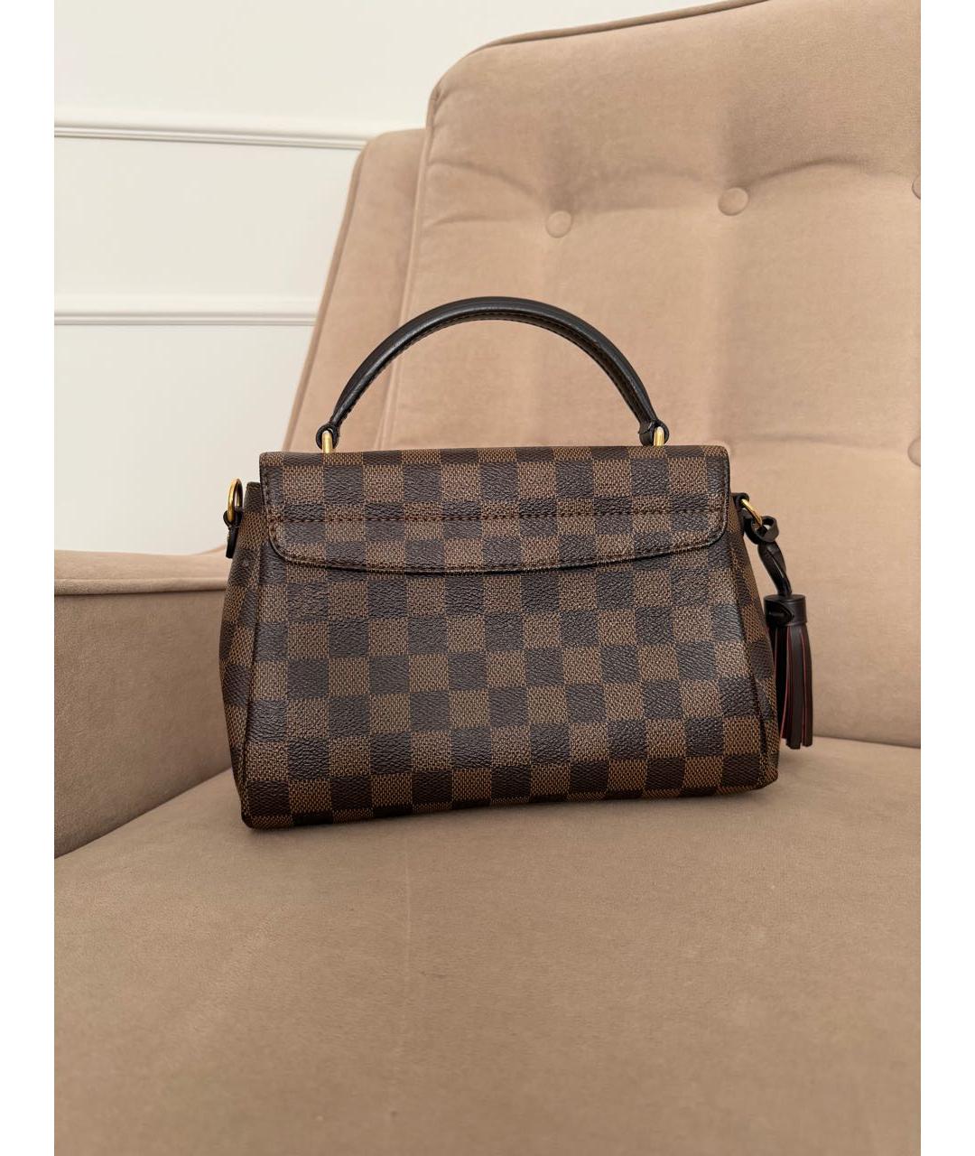 LOUIS VUITTON Коричневая сумка с короткими ручками из канвы, фото 3