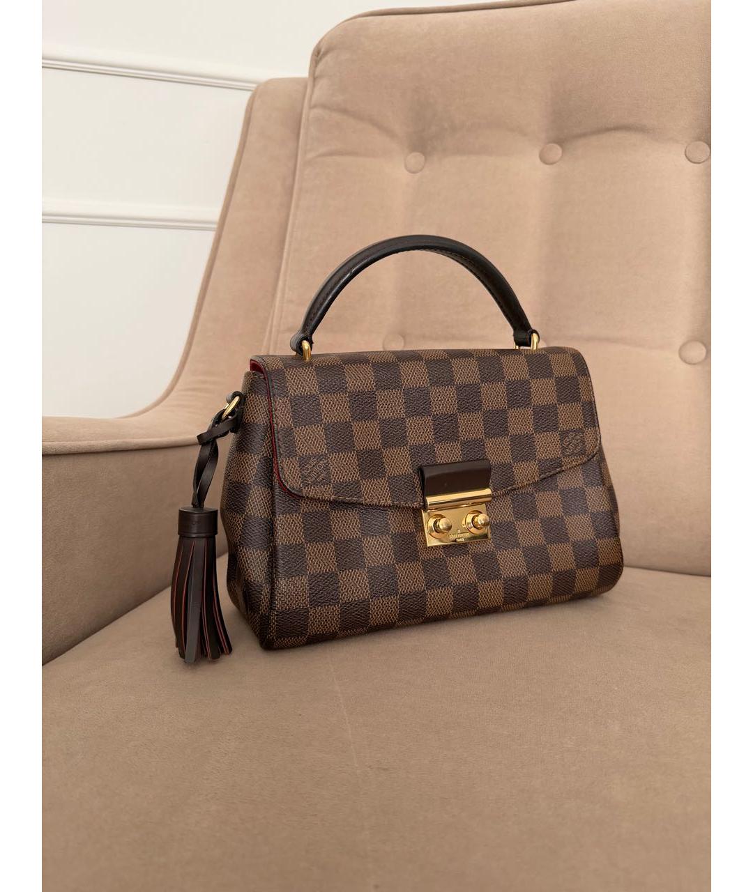 LOUIS VUITTON Коричневая сумка с короткими ручками из канвы, фото 9