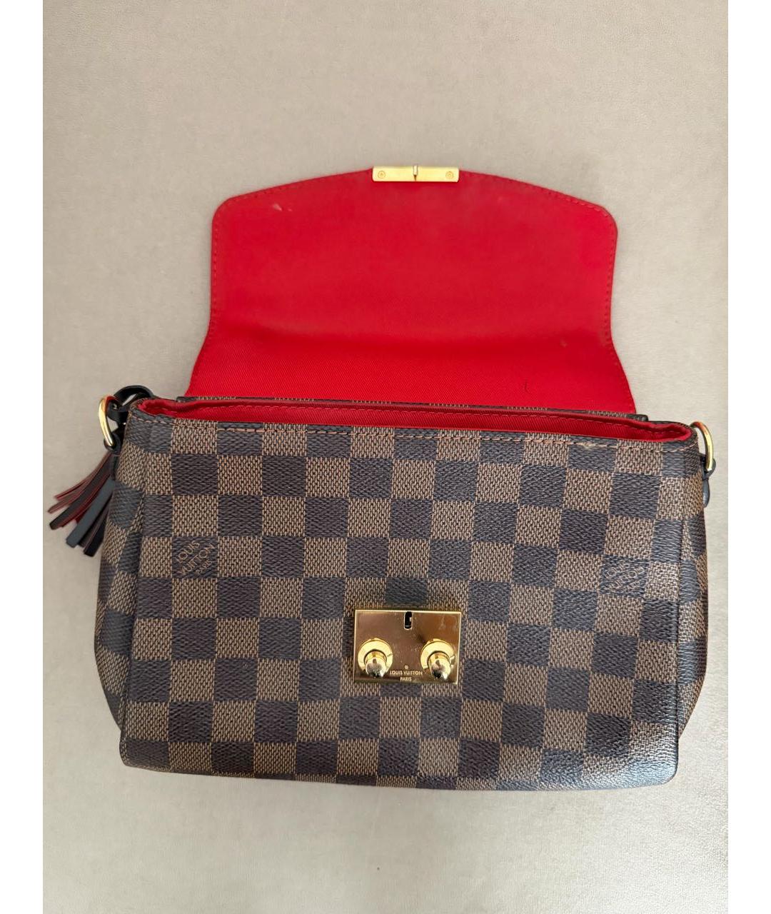 LOUIS VUITTON Коричневая сумка с короткими ручками из канвы, фото 5