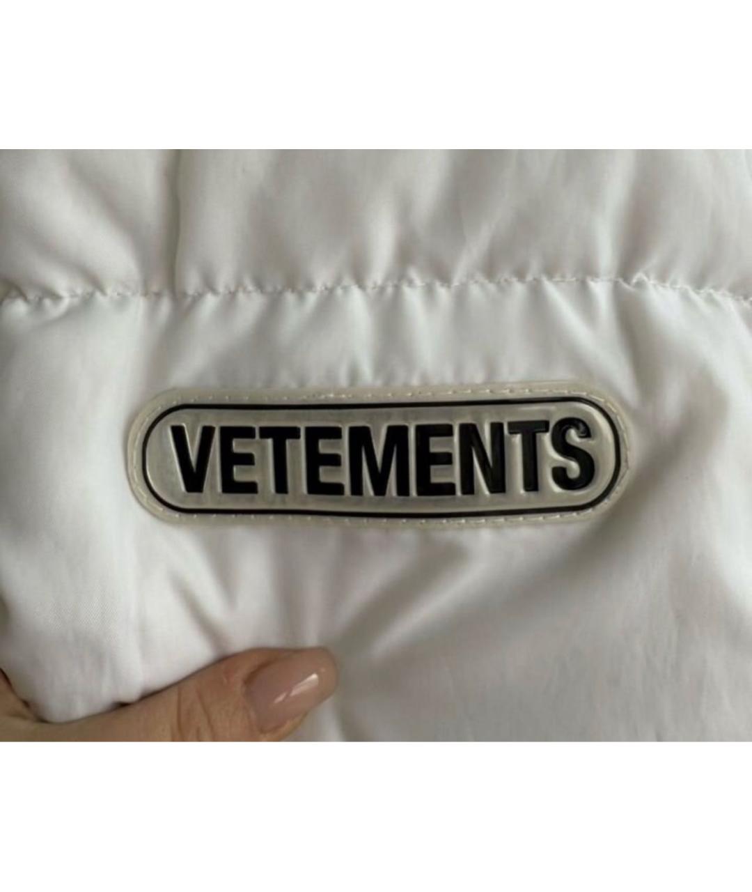 VETEMENTS Белый нейлоновый пуховик, фото 4