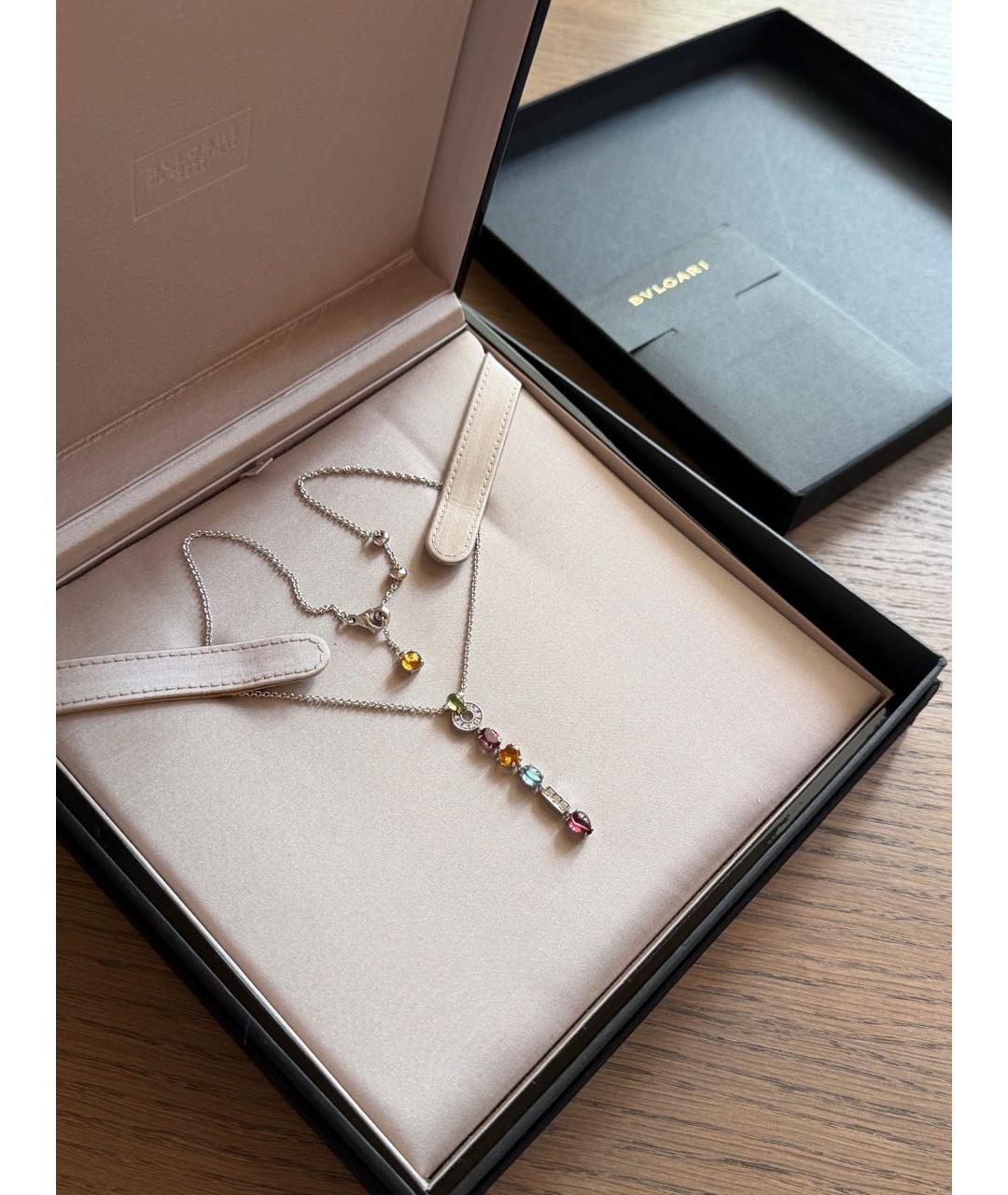 BVLGARI Белое колье из белого золота, фото 2