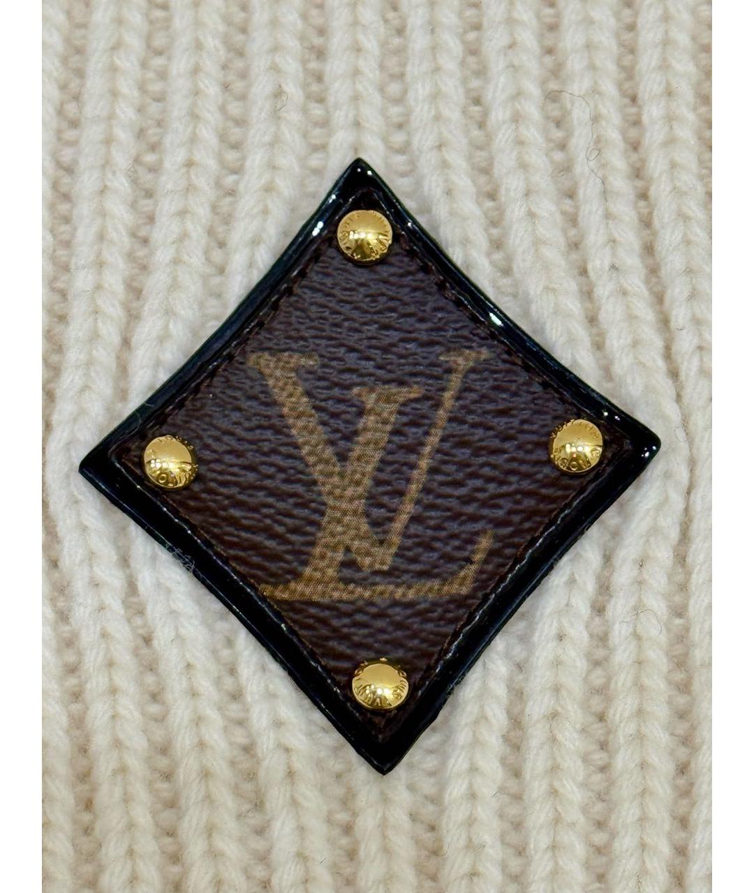 LOUIS VUITTON Белая шерстяная шапка, фото 3