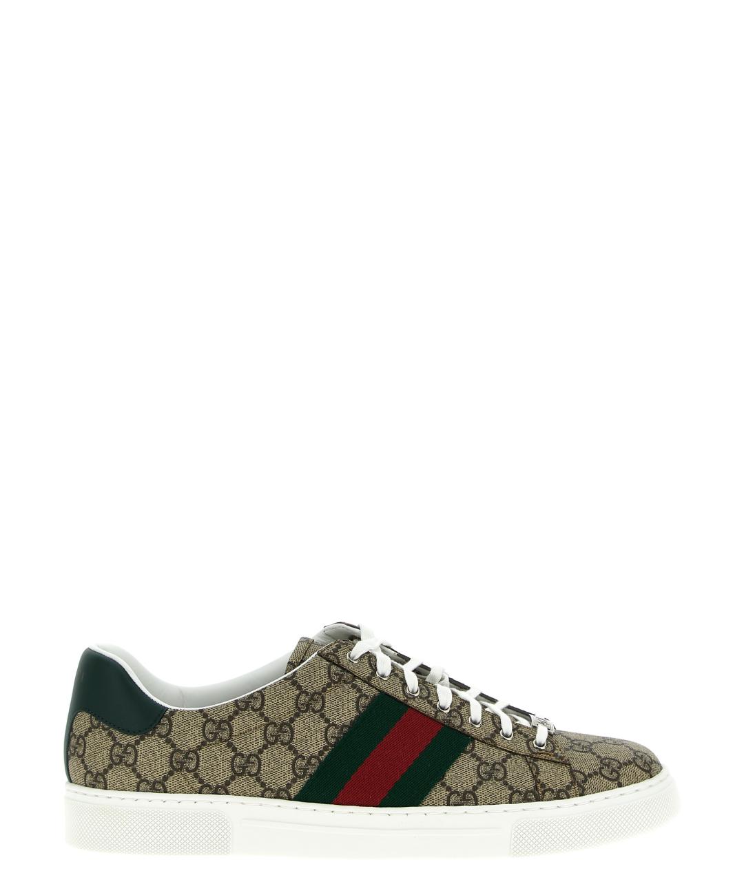 GUCCI Мульти текстильные низкие кроссовки / кеды, фото 1