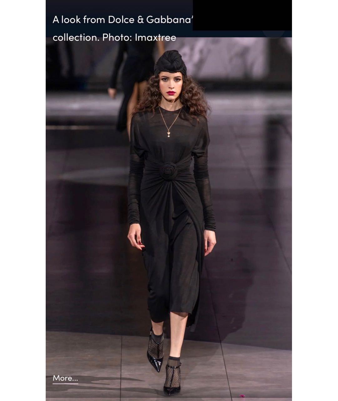 DOLCE&GABBANA Черное шерстяное платье, фото 7